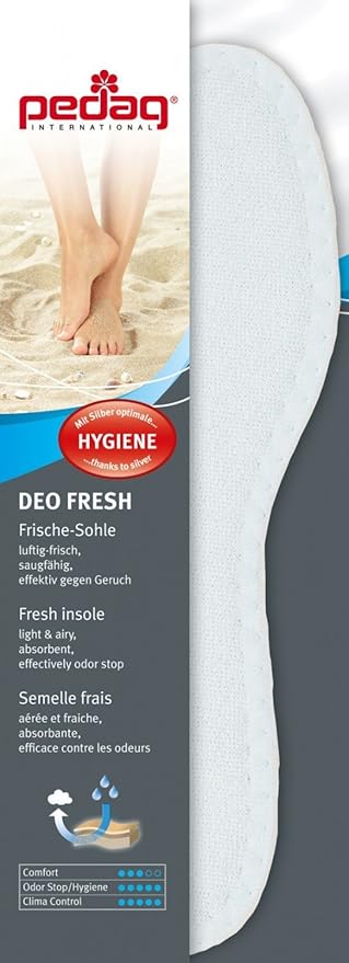 Semelles Deo fresh Ions argentés