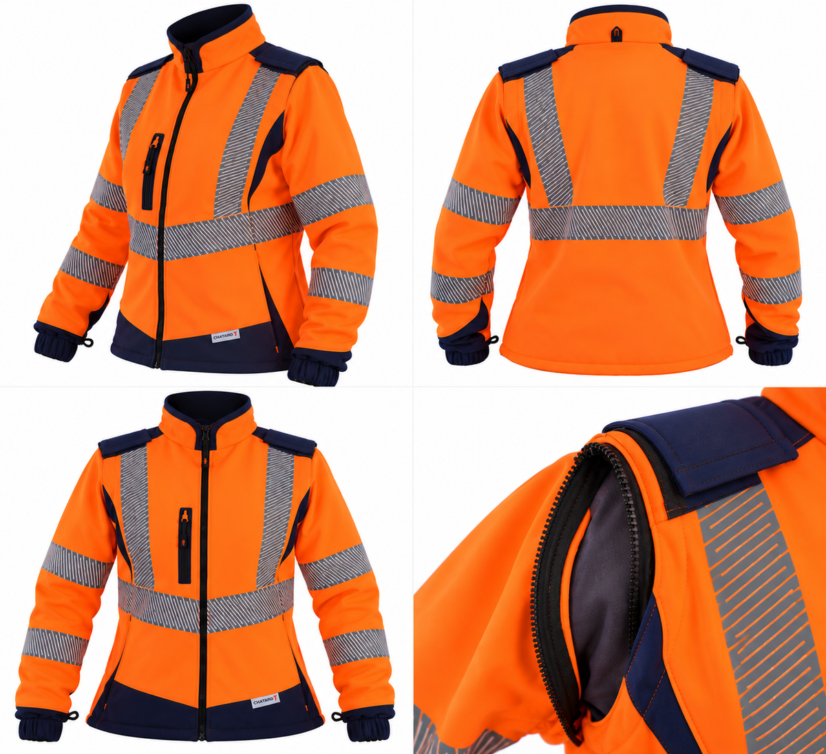 Blouson Elena haute visibilité femme avec épaulettes – Chatard