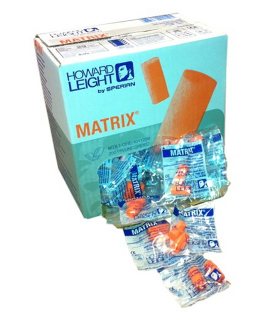 bouchons d'oreilles MATRIX orange boite