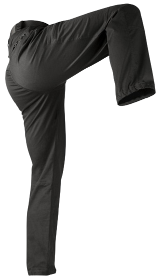 pantalon de travail en mouvement